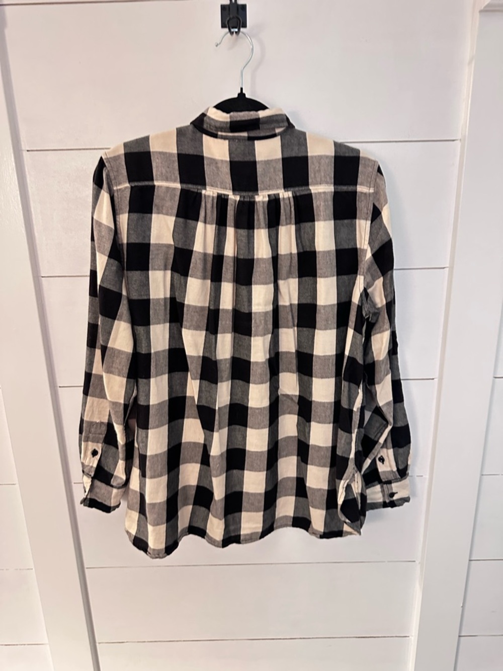Denim & Supply Ralph Lauren L black-white gingham long sleeve casual button down - Picture 3 of 12